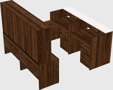 Shared one sided u-shaped reception desk