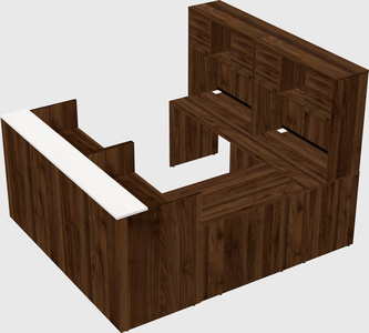 Shared one sided u-shaped reception desk