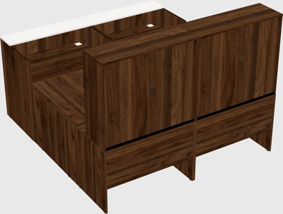 Shared one sided u-shaped reception desk