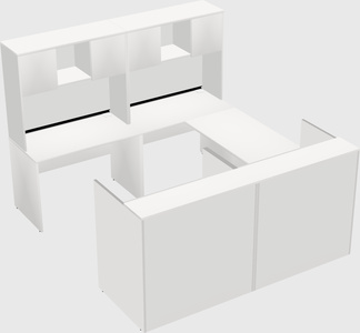 Shared one sided u-shaped reception desk