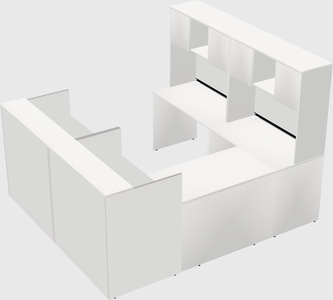 Shared one sided u-shaped reception desk