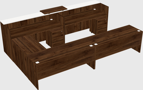 Shared one sided u-shaped reception desk