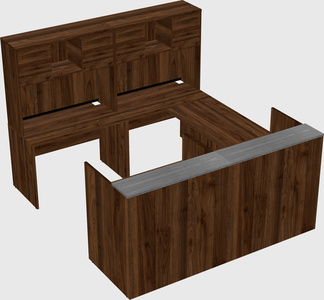 Shared one sided u-shaped reception desk