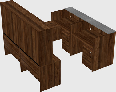 Shared one sided u-shaped reception desk