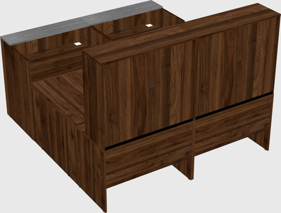 Shared one sided u-shaped reception desk