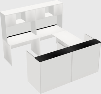 Shared one sided u-shaped reception desk