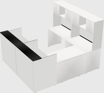 Shared one sided u-shaped reception desk