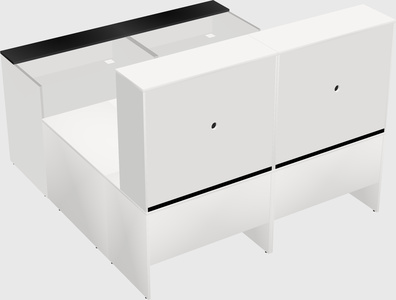Shared one sided u-shaped reception desk