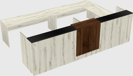 Shared one sided u-shaped reception desk