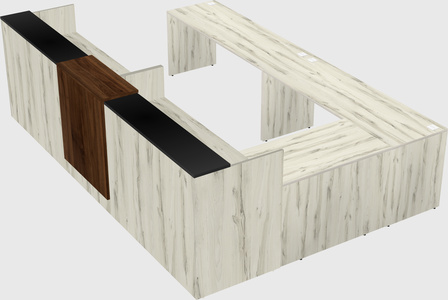 Shared one sided u-shaped reception desk