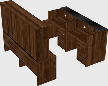 Shared one sided u-shaped reception desk