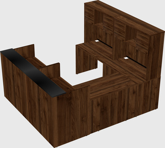 Shared one sided u-shaped reception desk