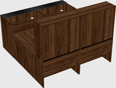 Shared one sided u-shaped reception desk