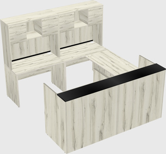 Shared one sided u-shaped reception desk