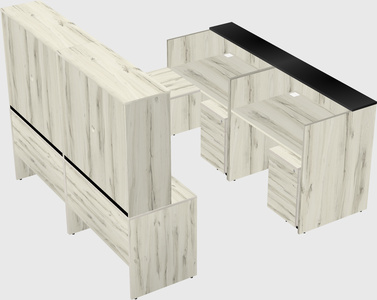 Shared one sided u-shaped reception desk