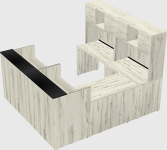 Shared one sided u-shaped reception desk