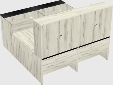 Shared one sided u-shaped reception desk