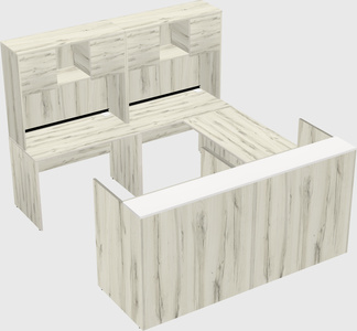 Shared one sided u-shaped reception desk