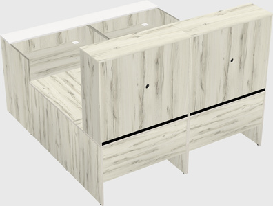Shared one sided u-shaped reception desk