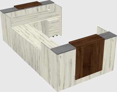 Reception desk u-shape