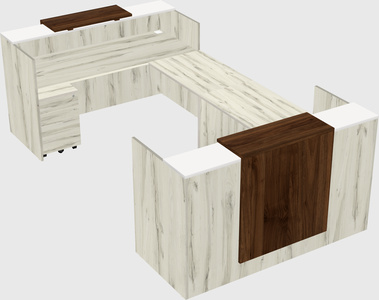 Reception desk u-shape