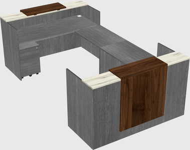 Reception desk u-shape