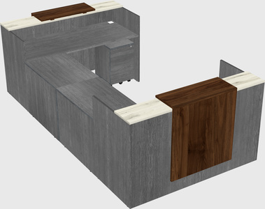 Reception desk u-shape