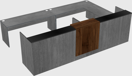 Shared one sided u-shaped reception desk