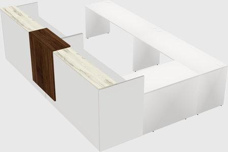 Shared one sided u-shaped reception desk