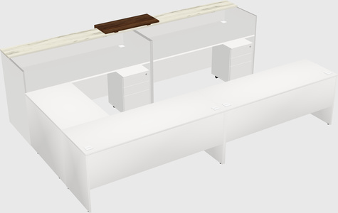 Shared one sided u-shaped reception desk