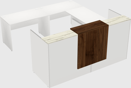 Shared one sided u-shaped reception desk