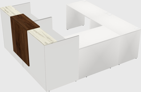 Shared one sided u-shaped reception desk