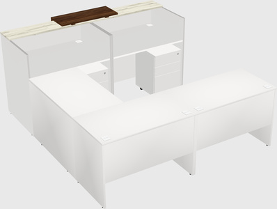 Shared one sided u-shaped reception desk