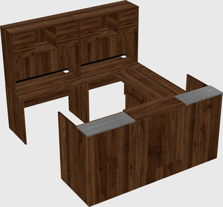 Shared one sided u-shaped reception desk