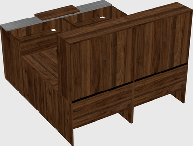 Shared one sided u-shaped reception desk