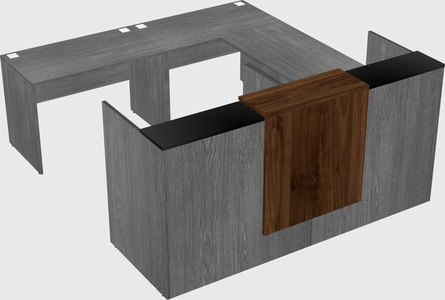 Shared one sided u-shaped reception desk
