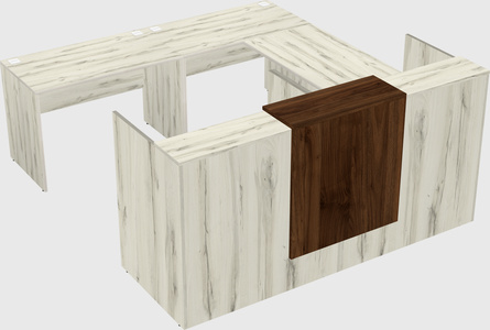 Shared one sided u-shaped reception desk