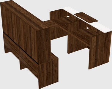 Shared one sided u-shaped reception desk