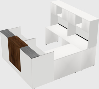 Shared one sided u-shaped reception desk