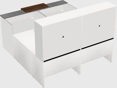 Shared one sided u-shaped reception desk