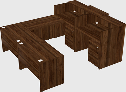 Shared one sided u-shaped reception desk