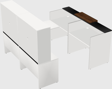Shared one sided u-shaped reception desk