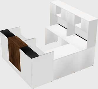 Shared one sided u-shaped reception desk