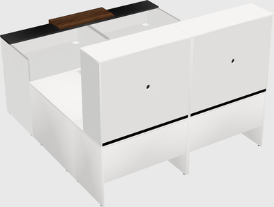 Shared one sided u-shaped reception desk
