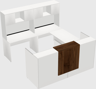 Shared one sided u-shaped reception desk