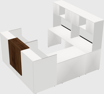 Shared one sided u-shaped reception desk