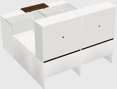 Shared one sided u-shaped reception desk