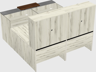 Shared one sided u-shaped reception desk