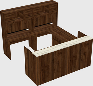 Shared one sided u-shaped reception desk