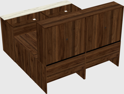 Shared one sided u-shaped reception desk